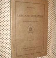 1923 Cadillac Type 61 Owner's Manual