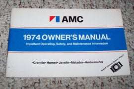 1974 AMC Javelin Owner's Manual