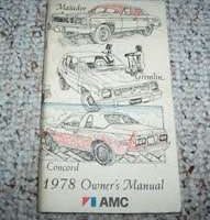 1978 AMC Matador Owner's Manual