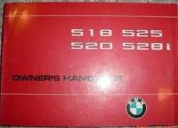 1980 BMW 518, 520, 525, 528i Owner's Manual