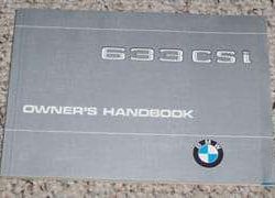 1980 BMW 633CSi Owner's Manual