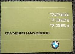 1980 BMW 728i, 732i, 735i Owner's Manual
