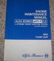 1982 Alfa Romeo GTV 6 2.5 Engine Maintenance Manual