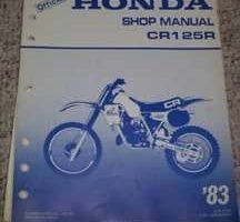 1983 Honda CR125R Motorcycle Shop Service Manual