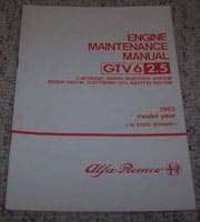 1983 Alfa Romeo GTV 6 2.5 Engine Maintenance Manual 50 State