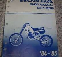 1985 Honda CR125R Motorcycle Shop Service Manual