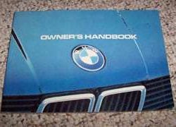 1984 BMW 318i, 325e Owner's Manual