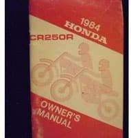 1984 Honda CR250R Motorcycle Owner's Manual