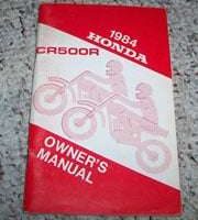 1984 Honda CR500R Motorcycle Owner's Manual