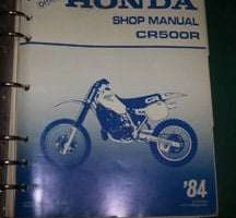 1984 Honda CR500R Motorcycle Shop Service Manual