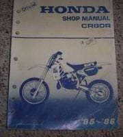 1985 Honda CR80R Motorcycle Shop Service Manual