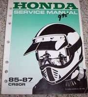 1986 Honda CR80R Motorcycle Shop Service Manual