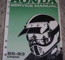 1988 Honda CR80R Motorcycle Shop Service Manual