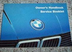 1985 BMW 318i, 325e Owner's Manual