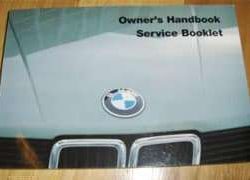 1985 BMW 518i, 520i, 525e, 525i, 528i, 535i Owner's Manual