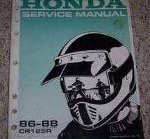 1988 Honda CR125R Motorcycle Shop Service Manual
