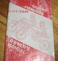 1986 Honda CR125R Motorcycle Owner's Manual