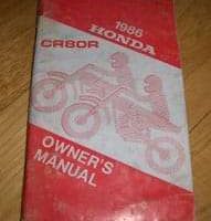 1986 Honda CR80R Motorcycle Owner's Manual