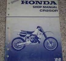 1986 Honda CR250R Motorcycle Shop Service Manual