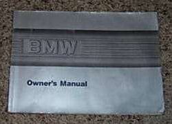 1987 BMW 325, 325i, 325is, 325ix Owner's Manual