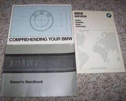 1987 BMW 325, 325i, 325i Convertible & 325is, Owner's Manual Set