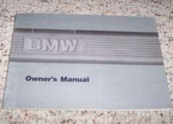 1988 BMW 325, 325i, 325i Convertible, 325is & 325ix Owner's Manual
