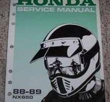 1988 Honda NX650 Motorcycle Service Manual