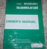 1988 Suzuki Samurai Owner's Manual
