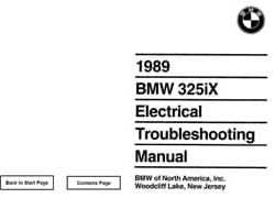 1989 BMW 325iX Electrical Troubleshooting Manual