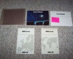 1989 BMW 525i, 535i Owner's Manual Set