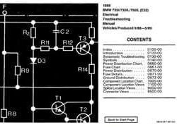 1989 BMW 735i, 735iL & 750iL Electrical Troubleshooting Manual