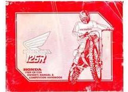 1989 Honda CR125R Motorcycle Owner's Manual
