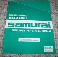 1991 Suzuki Samurai Service Manual Supplement