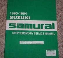 1992 Suzuki Samurai Service Manual Supplement