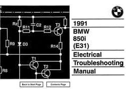 1991 BMW 850i Electrical Troubleshooting Manual