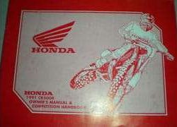 1991 Honda CR500R Motorcycle Owner's Manual