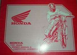 1991 Honda CR80R Motorcycle Owner's Manual