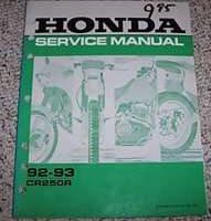 1993 Honda CR250R Motorcycle Service Manual