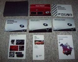 1992 BMW 318i, 318is, 325i, 325is Owner's Manual Set