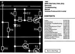 1992 BMW 735i, 735iL, 750iL Electrical Troubleshooting Manual