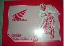 1992 Honda CR80R Motorcycle Owner's Manual
