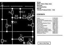 1994 BMW 740i, 740iL & 750iL Electrical Troubleshooting Manual