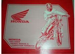 1993 Honda CR80R Motorcycle Owner's Manual