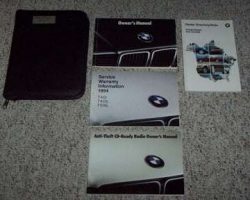 1994 BMW 740i, 740iL, 750iL Owner's Manual Set