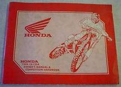 1994 Honda CR125R Motorcycle Owner's Manual