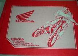 1994 Honda CR500R Motorcycle Owner's Manual