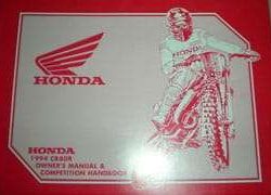 1994 Honda CR80R Motorcycle Owner's Manual