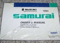 1994 Suzuki Samurai Owner's Manual