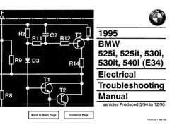 1995 BMW 525i, 525it, 530i, 530it & 540i Electrical Troubleshooting Manual