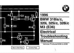 1996 BMW 318is, 318ic, 320i, 325i, 325ic, 328i & 328ic Electrical Troubleshooting Manual